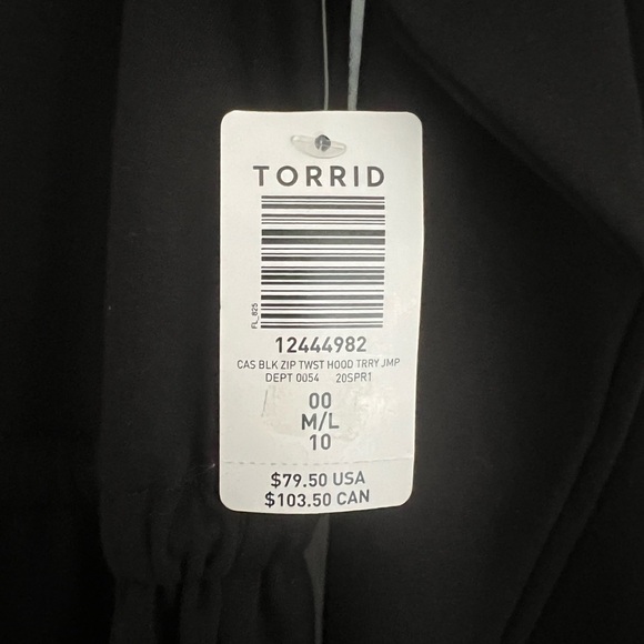 Torrid Hooded Jumpsuit Size 00 - Picture 4 of 4